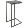 Grey Wooden Top C-Table With Gunmetal Base Clearance