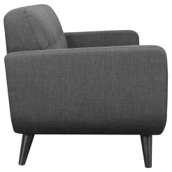 Hadley Tufted Back Accent Chair, Charcoal Grey Flash Sale