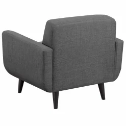 Hadley Tufted Back Accent Chair, Charcoal Grey Flash Sale