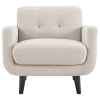 Hadley Tufted Back Accent Chair, Taupe Opening Sales