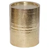 Hammered Gold Drum Accent Table, Large Exquisite Gifts
