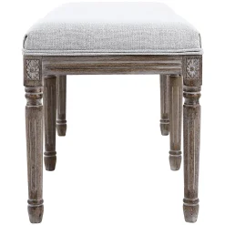 Heritage Light Grey Linen Bench Cheaper