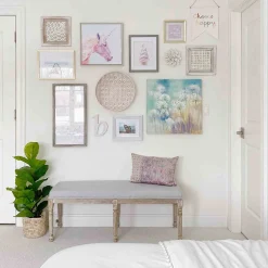 Heritage Light Grey Linen Bench Cheaper