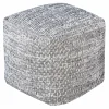 Honeybloom Black & Cream Pouf Discount Online