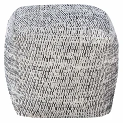 Honeybloom Black & Cream Pouf Discount Online