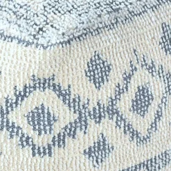 Honeybloom Blue & Cream Pouf Low Price