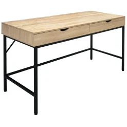 Honeybloom Burnaby 2-Drawer Wood & Metal Desk Good Quality
