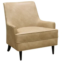 Honeybloom Colton Armchair Faux Leather Buff Promotion