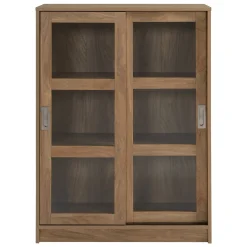 Honeybloom Fullerton 3-Shelf Sliding Door Cabinet Outlet