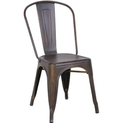 Honeybloom Idris Bronze Metal Dining Chair Discount