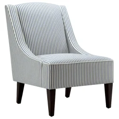 Honeybloom Kayson Blue Striped Accent Chair Promotion