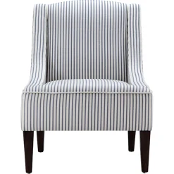 Honeybloom Kayson Blue Striped Accent Chair Promotion