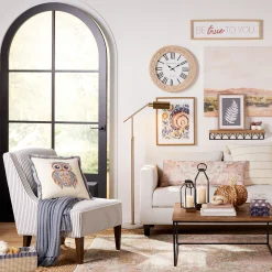 Honeybloom Kayson Blue Striped Accent Chair Promotion