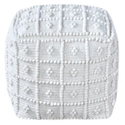Honeybloom Knots Cream Pouf Exquisite Gifts
