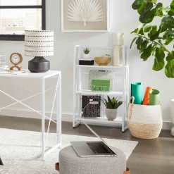 Honeybloom Rica Textured Pouf With Faux Leather Handles, Grey Less Expensive