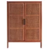 Honeybloom Wood Rattan Door Cabinet Premium