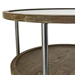 Hudson Glass-Top Round Coffee Table Cheaper