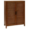 47In. Rattan 2 Door Wood Cabinet Promotion