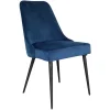 Indigo Blue Velvet Dining Chair Premium