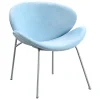 Jagger Accent Chair With Silver Metal Legs, Blue Outlet