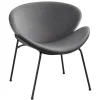 Jagger Chair With Black Metal Legs, Grey Exquisite Gifts