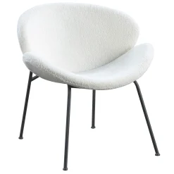 Jagger White Sherpa Accent Chair Bargain Sale