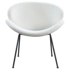 Jagger White Sherpa Accent Chair Bargain Sale