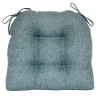 Jasper Textured Chair Pad/4 Tacks/Ties Blue Opening Sales