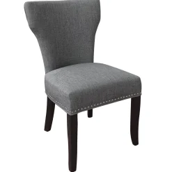 Jhene Ii Grey Studded Back Dining Chair Low Price