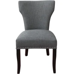 Jhene Ii Grey Studded Back Dining Chair Low Price