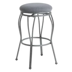 Joseph Light Grey Backless Barstool, 29 Bargain Sale