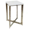 Judd Grey Accent Table With Marble Top Exquisite Gifts