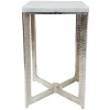 Judd Silver Accent Table With Marble Top Premium