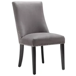Kane Upholstered Ring Back Dining Chair With Nailhead Trim Good Quality