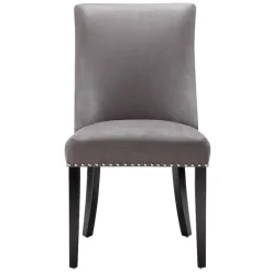 Kane Upholstered Ring Back Dining Chair With Nailhead Trim Good Quality