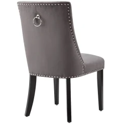 Kane Upholstered Ring Back Dining Chair With Nailhead Trim Good Quality