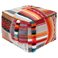 Krisha Yarn Dyed Pouf Featured