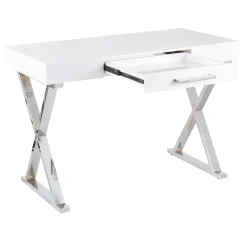 Laila Ali Astrid Chrome Desk Bargain Sale