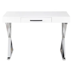 Laila Ali Astrid Chrome Desk Bargain Sale