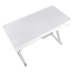 Laila Ali Astrid Chrome Desk Bargain Sale