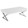 Laila Ali Astrid White Coffee Table Cheaper