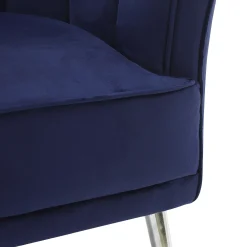 Laila Ali Avani Blue Velvet Accent Chair Opening Sales