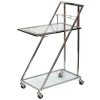 Laila Ali Glass & Steel Bar Cart Clearance