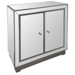 Laila Ali Modern Living 2-Door Mirrored Cabinet Fashion