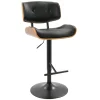 Lombardi Adjustable Faux Leather Barstool Kd Opening Sales