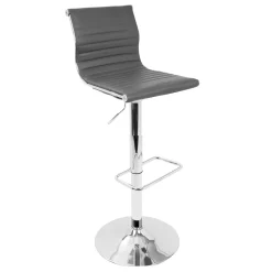 Master Faux Leather Adjustable Barstool, Grey Good Quality