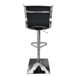 Maxwell Adjustable Faux Leather Barstool, White Discount Online