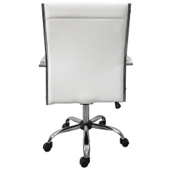 Maxwell Adjustable Faux Leather Office Chair, White Low Price