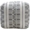 Maya Handwoven Striped Square Pouf Flash Sale
