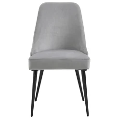 Mereen Velvet Dining Chair, Grey Premium